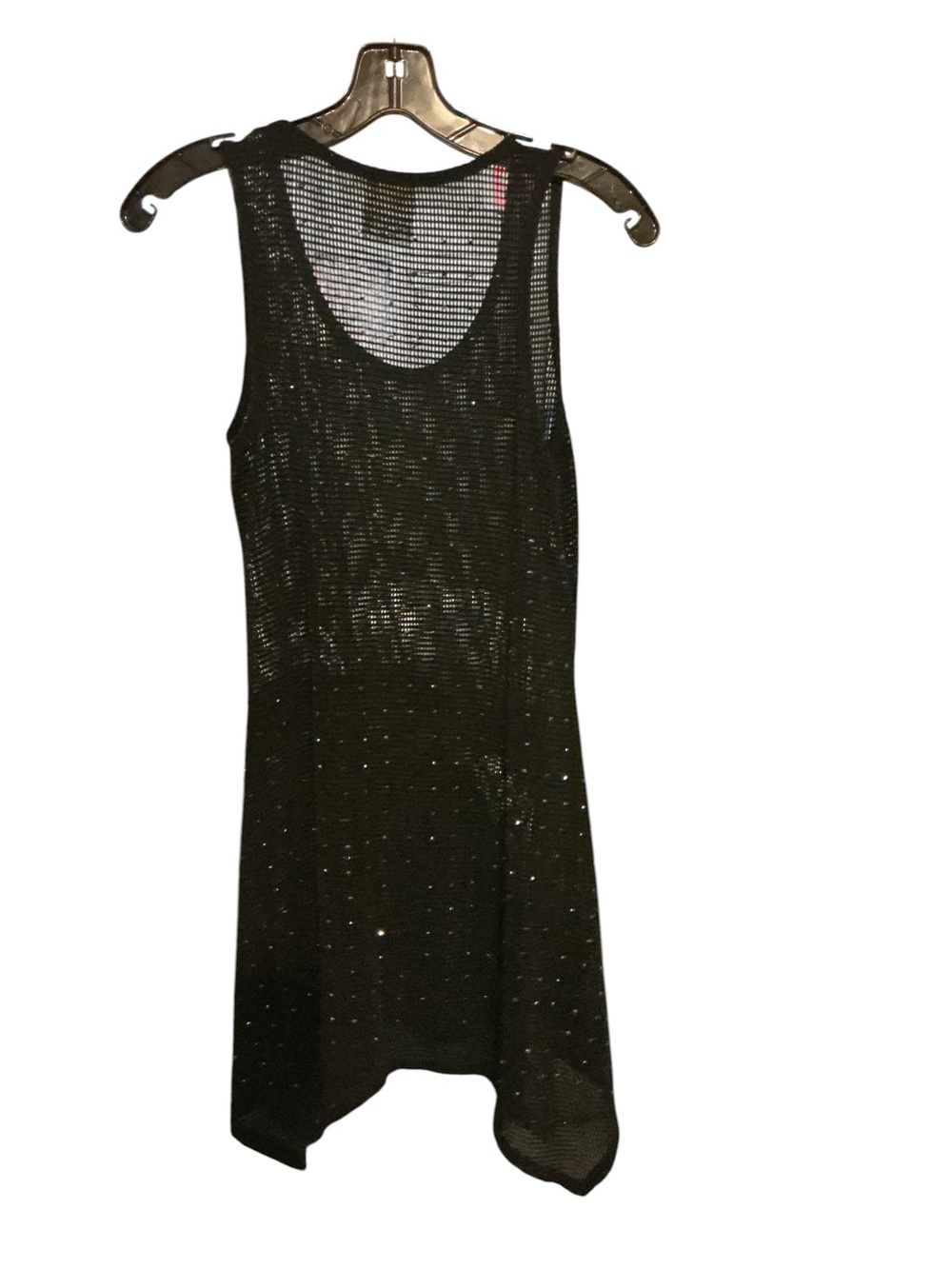 Vocal Black Sequin Mesh Sleeveless Tunic